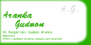 aranka gudmon business card